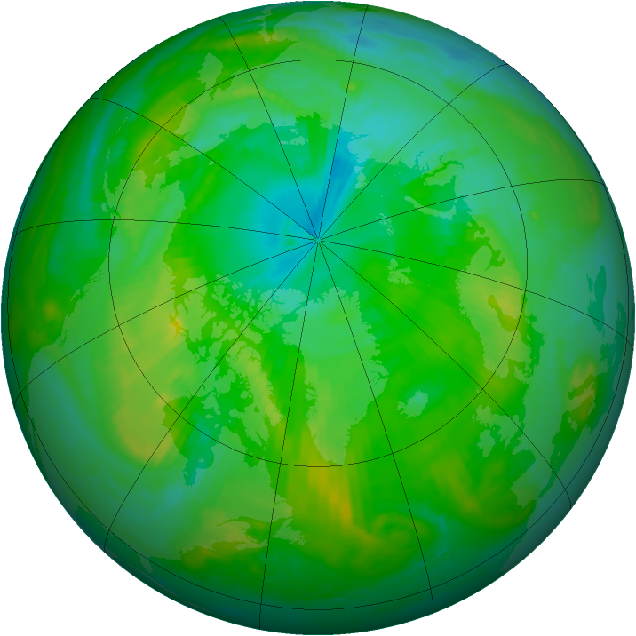 Arctic ozone map for 26 July 1999